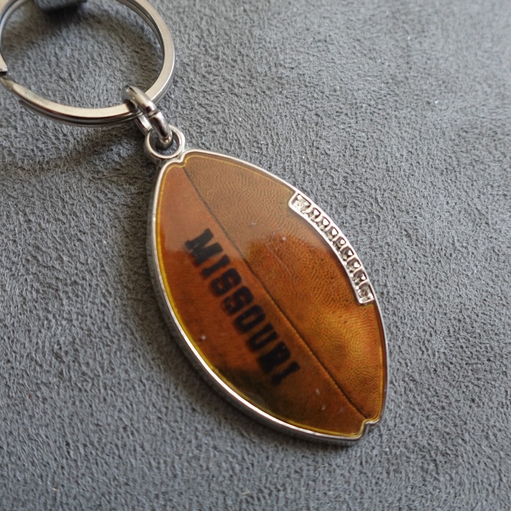Missouri Football Keychain Metal Novelty Route 66 Destination Travel